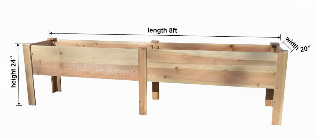 The Goliath 8-Foot (96"L x 18"W x 11"D) 24" Tall